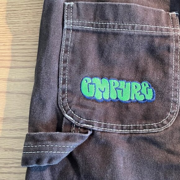 Empyre Relaxed Fit Brown Denim Jeans with Embroidered Logo- Size 2 - Picture 4 of 7